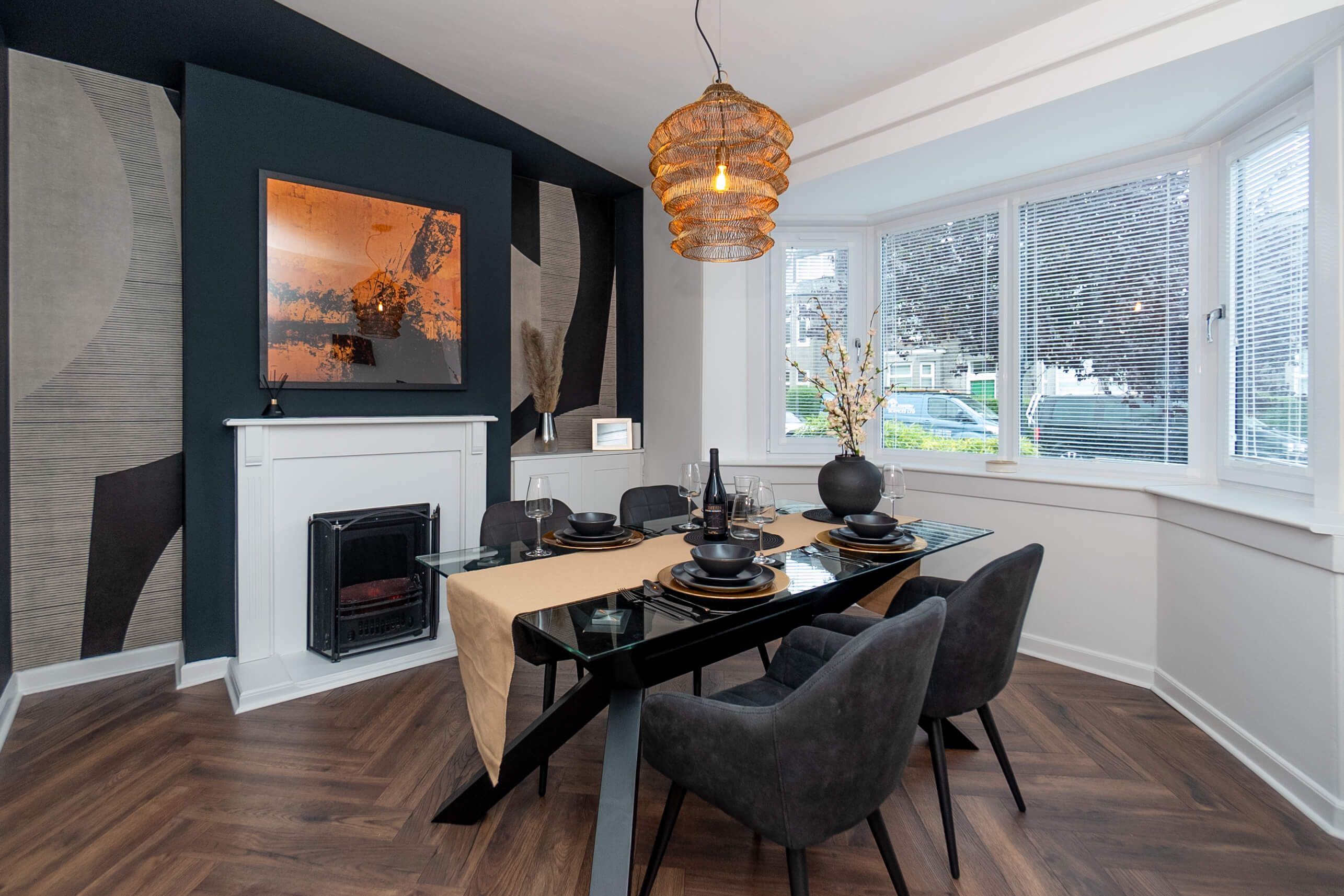 Spacious & stylish home in Aberdeen dining room view